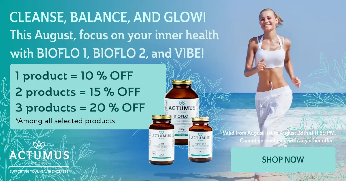 In August, support your gut with BIOFLO 1, BIOFLO 2 & VIBE! 1 product = 10% off | 2 = 15% off | 3 = 20% off
