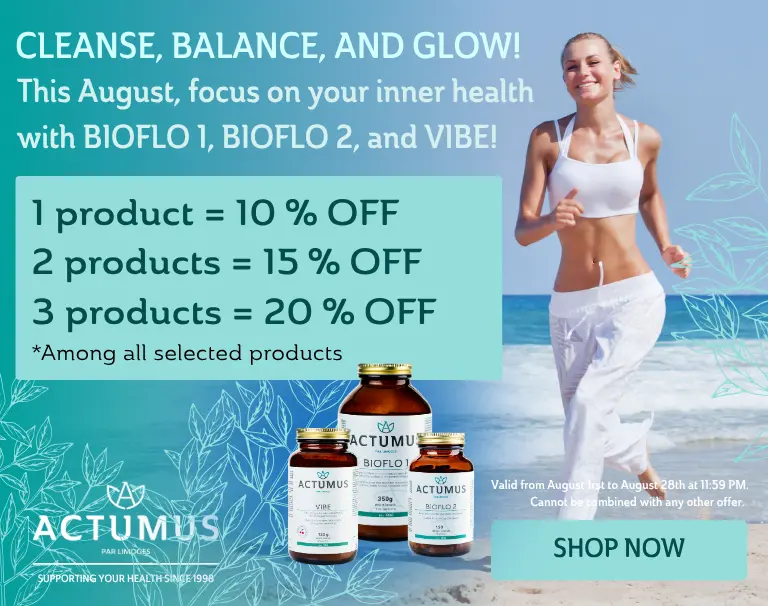 In August, support your gut with BIOFLO 1, BIOFLO 2 & VIBE! 1 product = 10% off | 2 = 15% off | 3 = 20% off
