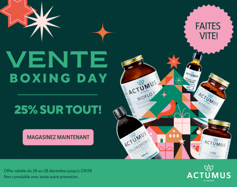 BOXING DAY : 25 % de rabais sur tout dans notre boutique en ligne !