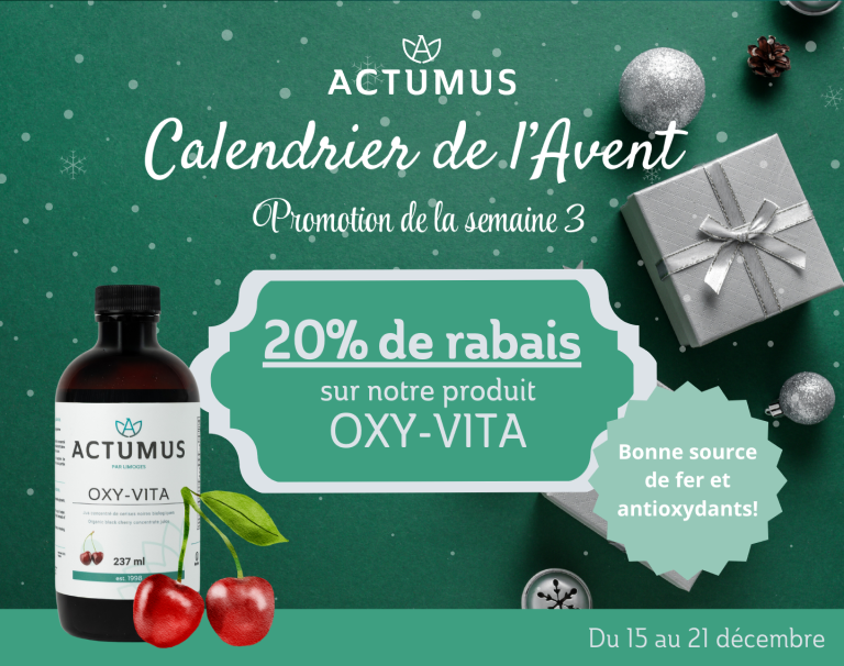 Calendrier de l'Avent | Cette semaine, 20% de rabais sur OXY-VITA!