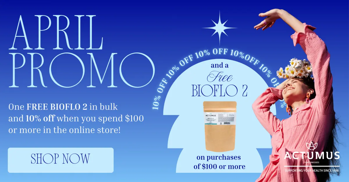 In April: Get 10% off on orders of $100 or more + receive a free bulk Bioflo 2!