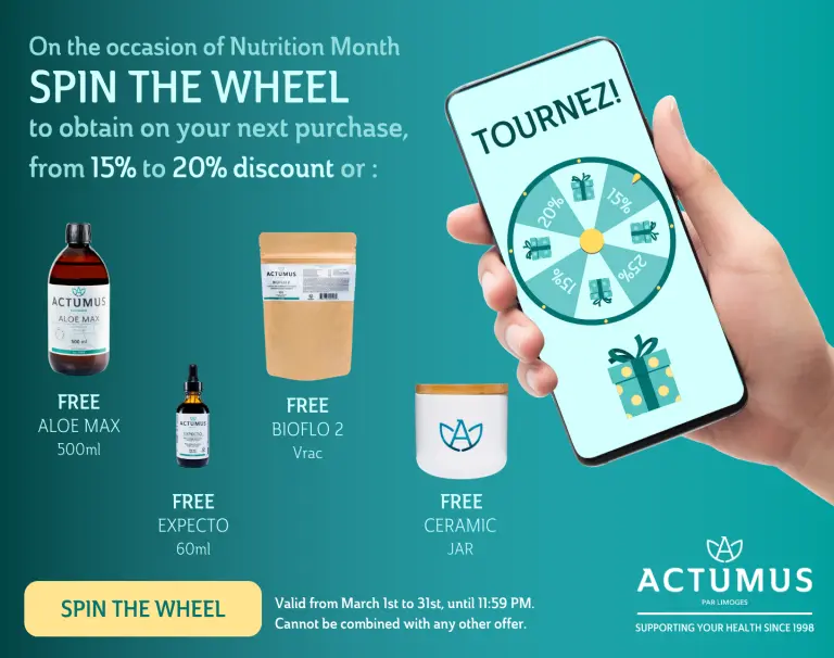 To celebrate Nutrition Month, spin the wheel to receive a discount or a free gift with your next order.