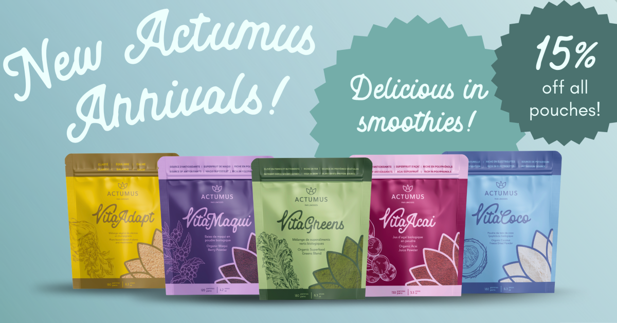 New Actumus Arrivals: Enjoy 15% off our entire new VITA product line throughout the month of June!