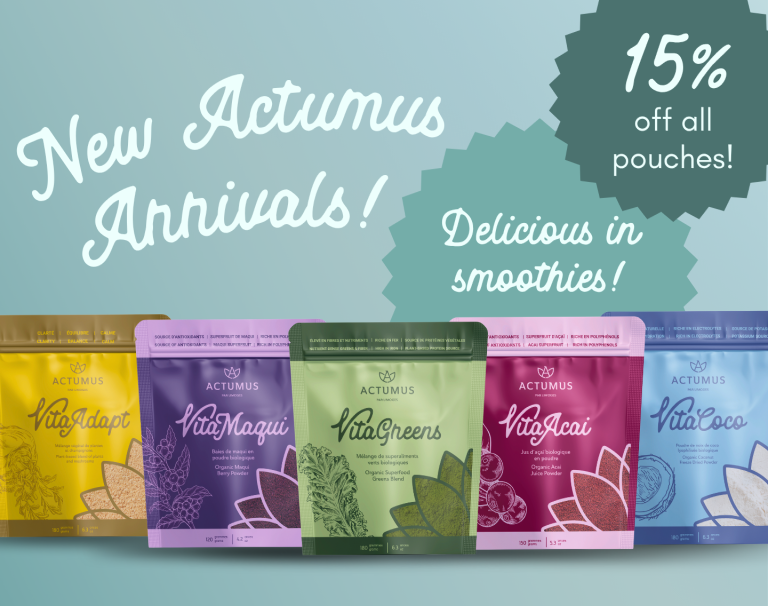 New Actumus Arrivals: Enjoy 15% off our entire new VITA product line throughout the month of June!
