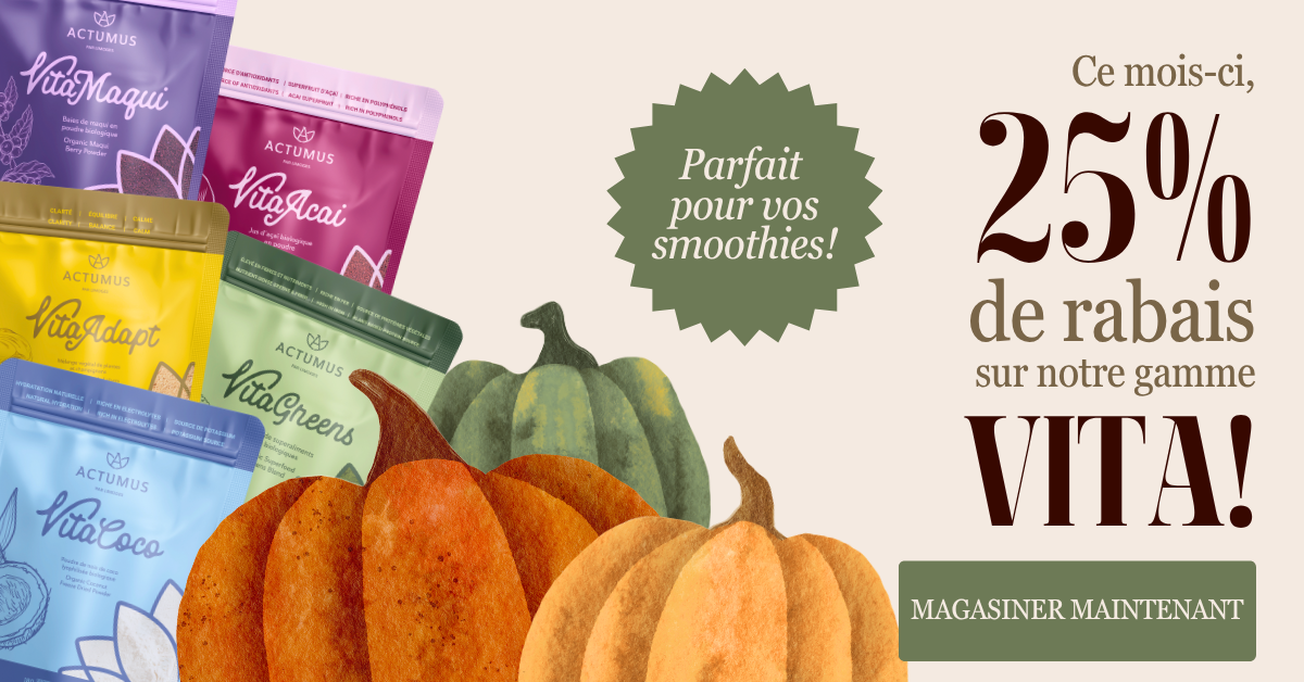Ce mois-ci, 25% de rabais sur notre gamme de produits VITA!